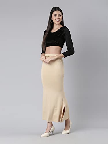 Image of TWIN BIRDS Saree Shapewear for Women | Super Soft Viscose Elastane Saree Petticoat Skirt | Stretchable & Comfortable SareeShaper