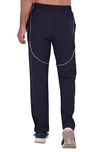 Image of Lycra Blend Regular fit Sport /Casual Track Pants for Men | Lower for Boys (Navy Blue)
