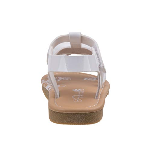 Josmo Girls Salma Flat Sandal, White, 6 Toddler3