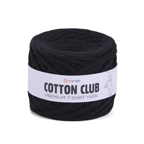 YARNART Cotton Elastic Fabric Spaghetti Premium T-Shirt Knitting Yarn for Bag Basket Cushion Crocheting Projects and Home Decor, Super Bulky (Pack of 1) (7300)