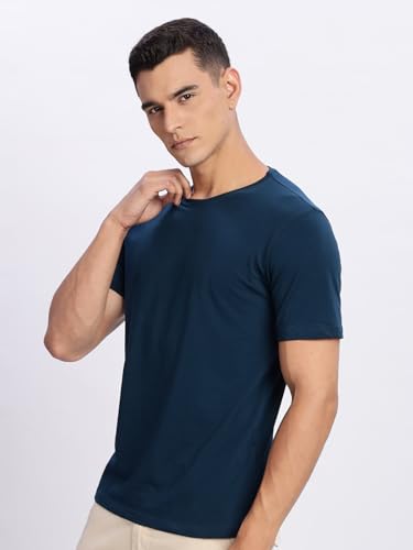 Image of ADRO Men's Cotton Solid Regular Fit T-Shirt