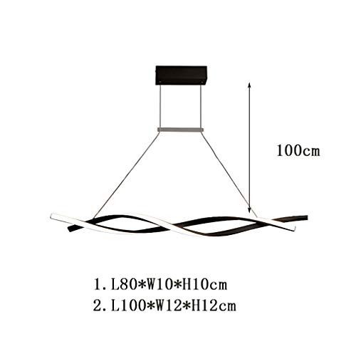 Lustre suspension LED cuisine avec télécommande et intensité réglable