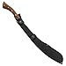Condor Tool & Knife Parang Machete Knife with Leather Sheath - Heavy Duty Machete with Sheath - 1075 High Carbon Steel - Walnut Handle - 6mm Thick with Convex Edge - 33.9oz