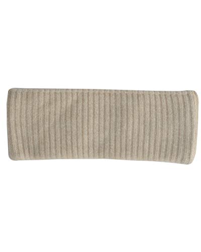 Bandeau en laine mérinos côtelée beige Foster-Nature taille unique adulte
