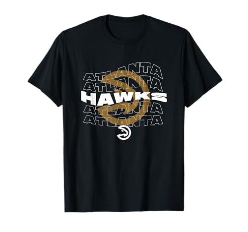 NBA Atlanta Hawks Wave Outline Team Logo T-Shirt