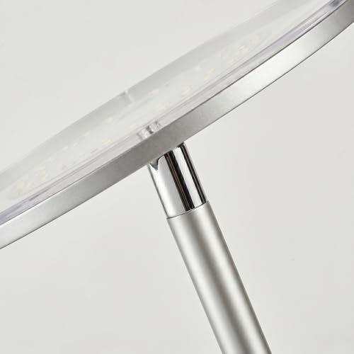 Image of Brightech Sky LED Floor lamp, Torchiere Super Bright Floor Lamp for Living Room Decor & Office - Dimmable, Tall Standing Torch Lamp with Warm Light for Bedroom & Reading - Platinum Silver