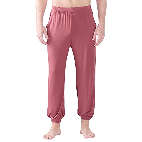 JOINFUN Mens Cotton Pajama Pants, Soft Lounge Pants with Pockets Elastic Sleep Pj Bottoms