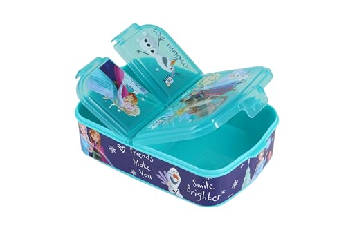 Image of SKi Homeware Trio 3 Compartment Bento Lunch /Snack Box + Sipper Bottle Combo |for Kids' School, Picnic, Sports | for Return Gifts or Party Favours- Frozen