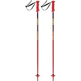 Leki bastón de esquí para niño Rider, Base Colour: Rojo/Diseño: Colour Negro - Yellow - Blue, 80 cm, 632-4407