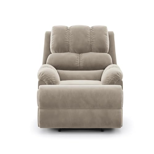 Image of Wakefit Recliner | 3 Year Warranty | Recliner Sofa 1 Seater, XpertGRID Technology, Designed for Supreme Comfort & Relaxation, Easy DIY Assembly, 145 kg Weight Capacity, Virelia (Tuscan Tan)