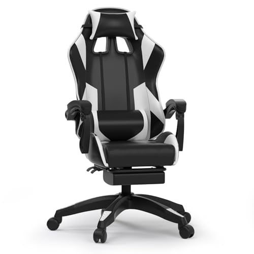 Confortil Sedia Gaming Ergonomica con Poggiapiedi Retrattile,...