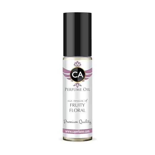 CA Perfume Impression of Fruity Floral Unisex Fragrance Oil Floral Fruity Scent Long Lasting Perfumes for Women &amp; Men Travel Size TSA Ready Mini Parfum Body Oil Roll-on 0.33 Fl Oz 10ml