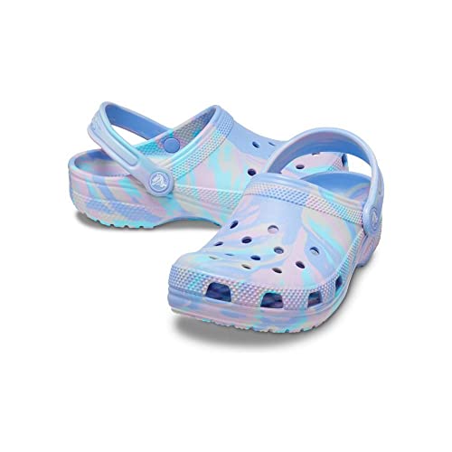 crocs kids39 classic marbled tie-dye clog