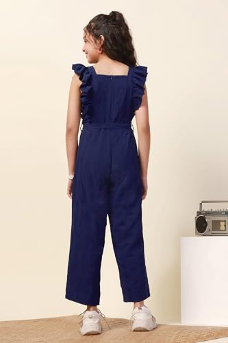 Image of Fashion Dream Girl's Ankle Length Solid Jumpsuit
