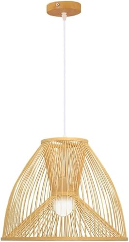 Lustre rotin tissé main TQHGM luminaire artisanal haut de gamme salon