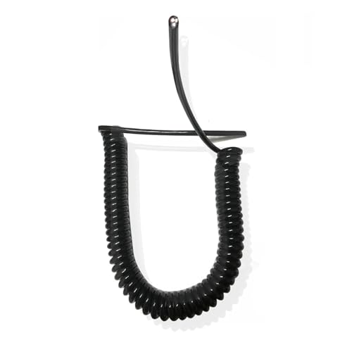 Câble enroulé 15AWG 3 noyaux en cuivre pur fil à ressort télescopique noir 0,5m x2