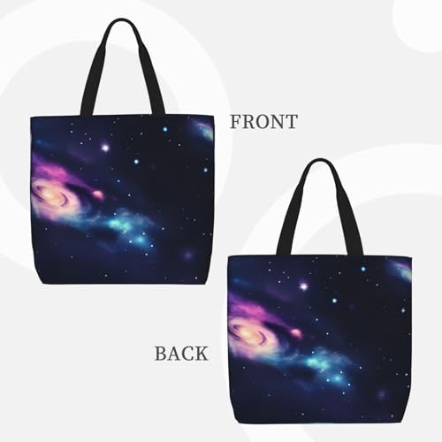 Universe Galaxy Space Print Women Reuseable Handbag, Grocery Bag Foldable For Shopping Travel Activity3
