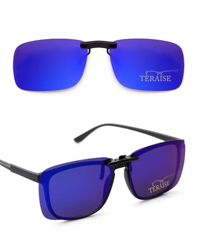Image of TERAISE Polarized Clip on Sunglasses Over Prescription Glasses Anti-Glare UV400 for Men Women Driving Travelling Outdoor