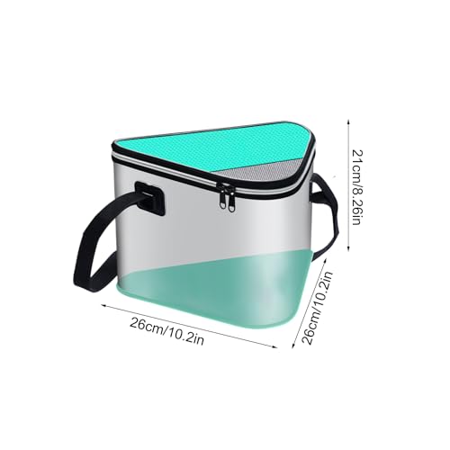 Cubo de pescado plegable de 12 litros con asa para pesca y picnic 6