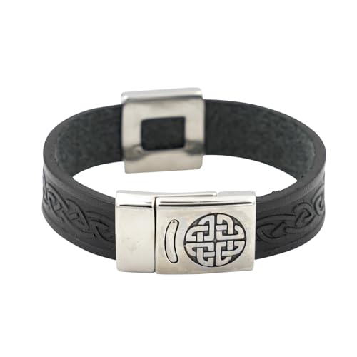 Pulsera Briomhar cuero nudo celta unisex miniatura 2