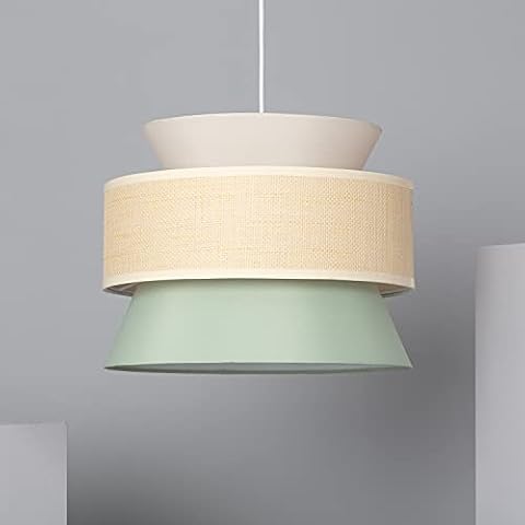 LEDKIA LIGHTING Lámpara Colgante Tela Chulu Verde Cover