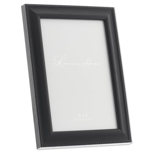 Image of Lawrence Frames Classic Bead Picture Frame, 4x6, Black