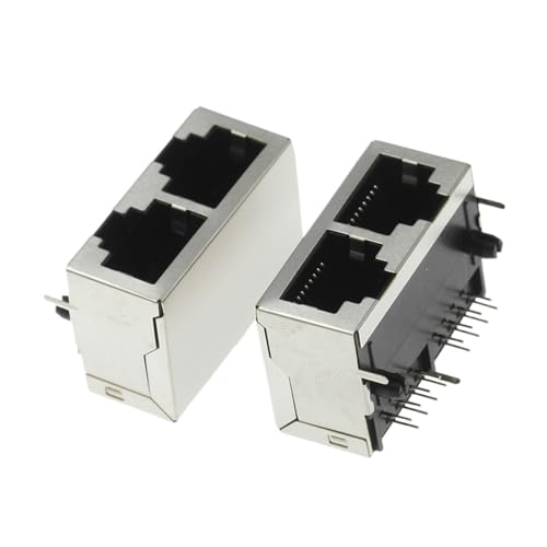 Conector RJ45 16 pin hembra de 1x2 puertos y cabeza de cristal para placa PCB 2
