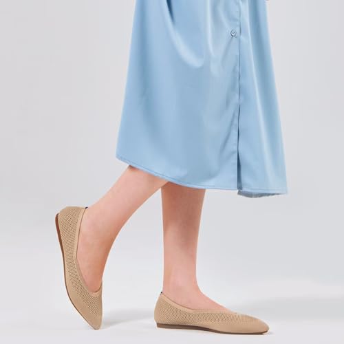 Image of Frank Mully Womens Pointed Toe Flats Knit Dress Shoes Comfort Women Shoes Softable