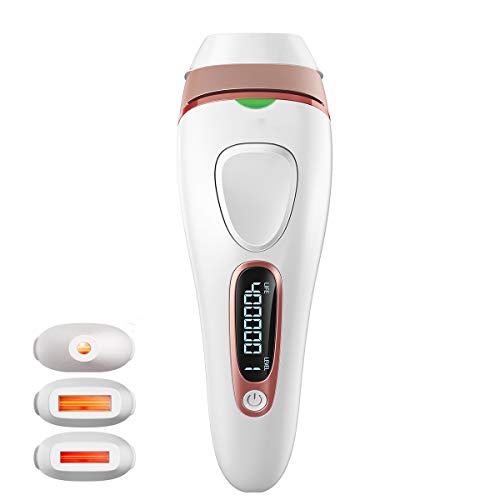 IPL Hair Removal for Women Painless Laser Hair Removal for Women and Men Home Use Permanent Hair Remover Device for Facial and Whole Body(Include 3 Head for Precise Hair Removal)
