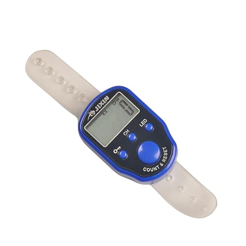 kesurpae Contatore elettronico dell'anello della Piscina per Un efficiente conteggio delle Dita LCD ABS con Timer di conteggio Digitale elettronico, Blu Scuro