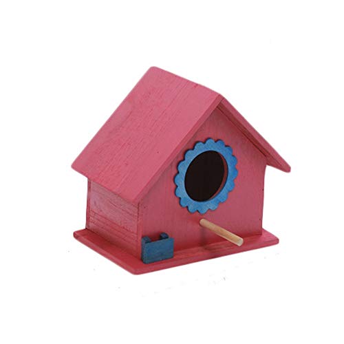 Nichoir en bois pour perroquet rose L : finis les nids fragiles avec cet hôtel pour oiseaux