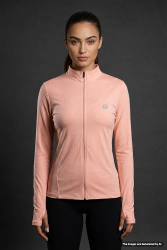 Image of PUMP'D Women's Jacket | Slim Fit | Thumb Hole Open Sleeve | With zipper | Perfect for workout