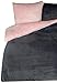 Produktbild 4 TLG Winter Thermofleece Wende Plüsch Thermo Fleece Nicky Wende Bettwäsche 135x200 cm Flausch Cashmere Touch weich kuschelig warm Teddy Plüsch Rosa Uni