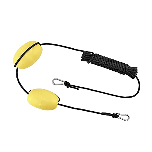 Líneas de muelle clips de doble extremo engranaje de seguridad 30 pies flotador de barco marino deriva ancla remolque cuerda tiro Kayak pesca boya bola accesorios (color : amarillo)