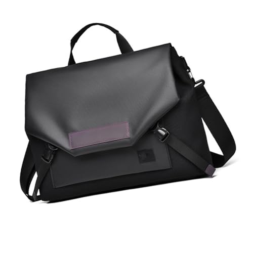 Sac à bandoulière étanche noir avec compartiments réfléchissants - 6