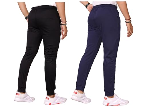 Image of Men's Comfortable Casual Regular Fit Printed Track-Pants (Pack of 2) P2 MD TP219 TP220