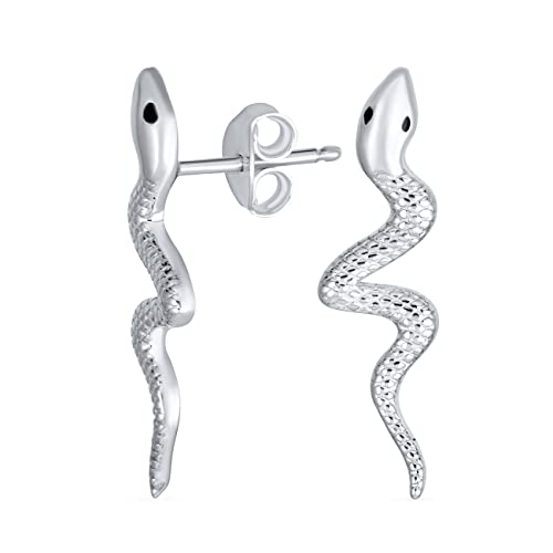 Boucles d'oreilles serpent argent 925 anti-allergie pour oreilles sensibles