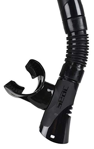 SEAC Unisex Adult Fast Dry Snorkel - White/Black, One Size, black/white, standard - Image 4