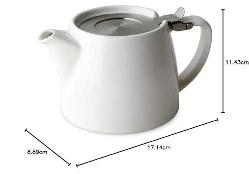 Forlife Stump Teapot, 18oz 510 mL, White