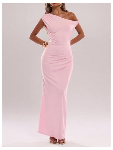 Image of Milumia Women's Off The Shoulder Bodycon Maxi Dresses Sleeveless Cocktail Party Evening Dress