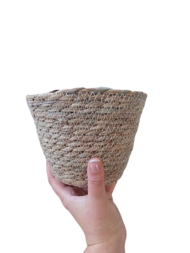 Cubremacetas de Mimbre de 12cm de Diámetro para Dar Calidez y Estilo a tu Espacio Verde
