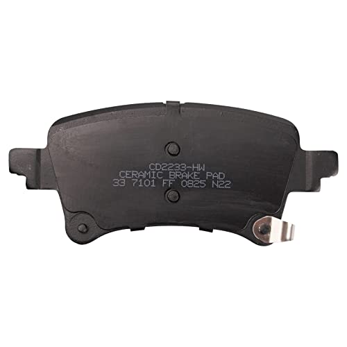 Image of TRQ Rear Brake Pad and Rotor Set Ceramic Compatible with 2020-2023 Jeep Gladiator 2021-2022 Wrangler