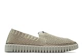 mysoft - Zapato,mocasín de Tela,Calado,de Rejilla,Casual,Suela Blanca,Sport,Casual para: Mujer Color: Platino Talla:39