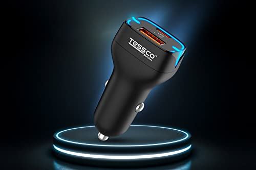 Image of 3idea Imagine Create Print Tessco Dc-261 Usb & Pd Car Charger For Android & Ios With (Three Usb) Car Charger, Black