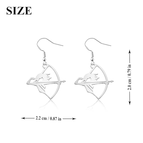 OKEYCH Archer Gift Archery Earrings Arrow Fan Jewelry Hunting Lover Gift2