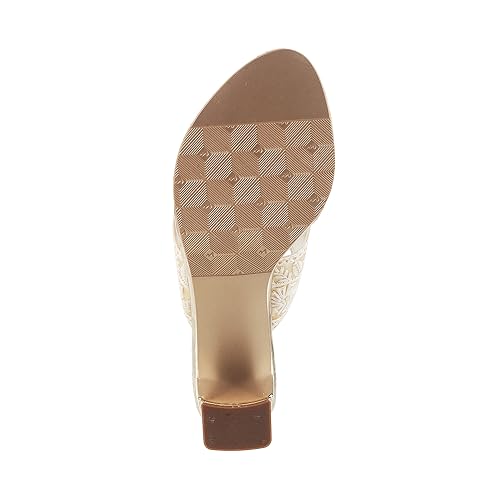 Image of Metro Women Ethnicwear Embroidered Block Heel Sandal