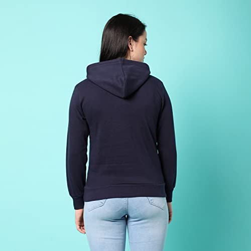 Image of PINACOLADA Women's Sweatshirt with Hoodie Regular Fit for Casual Wear | Cotton Blend Fabric | Hoodie Sweatshirt Crafted with Comfort Fit and High Performance for Everyday Wear
