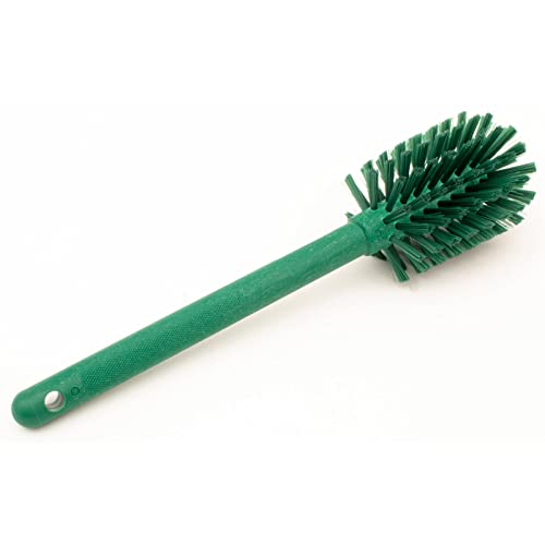 Image of SPARTA 12 Inch Bottle Brush with Polyester Bristles and Plastic Handle, Color Coded, Large Round Head Cleaner for Bottles Jars and Food Service Equipment, Green