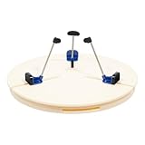 Madelynn Töpfermaschine Drehtellerklemme 39x4cm Verstellbare Drehtischklemme für Töpfermaschinen, Töpfer-Trimm-Drehteller-Klemme mit 5 Sets Stützfüße, für Familie, Schule, Töpferliebhaber