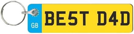 Pixie's Gifts Custom License Plate Keychain - Personalised Number Plate Keyring - Mini Number Plate Key Ring - Name Plate Keychain - Just Passed Milestones